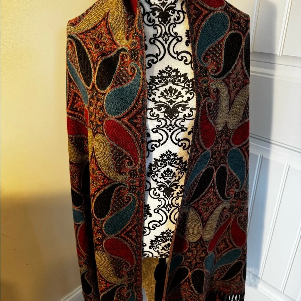 Adrienne Vittadini Multicolor Paisley Wrap NWT